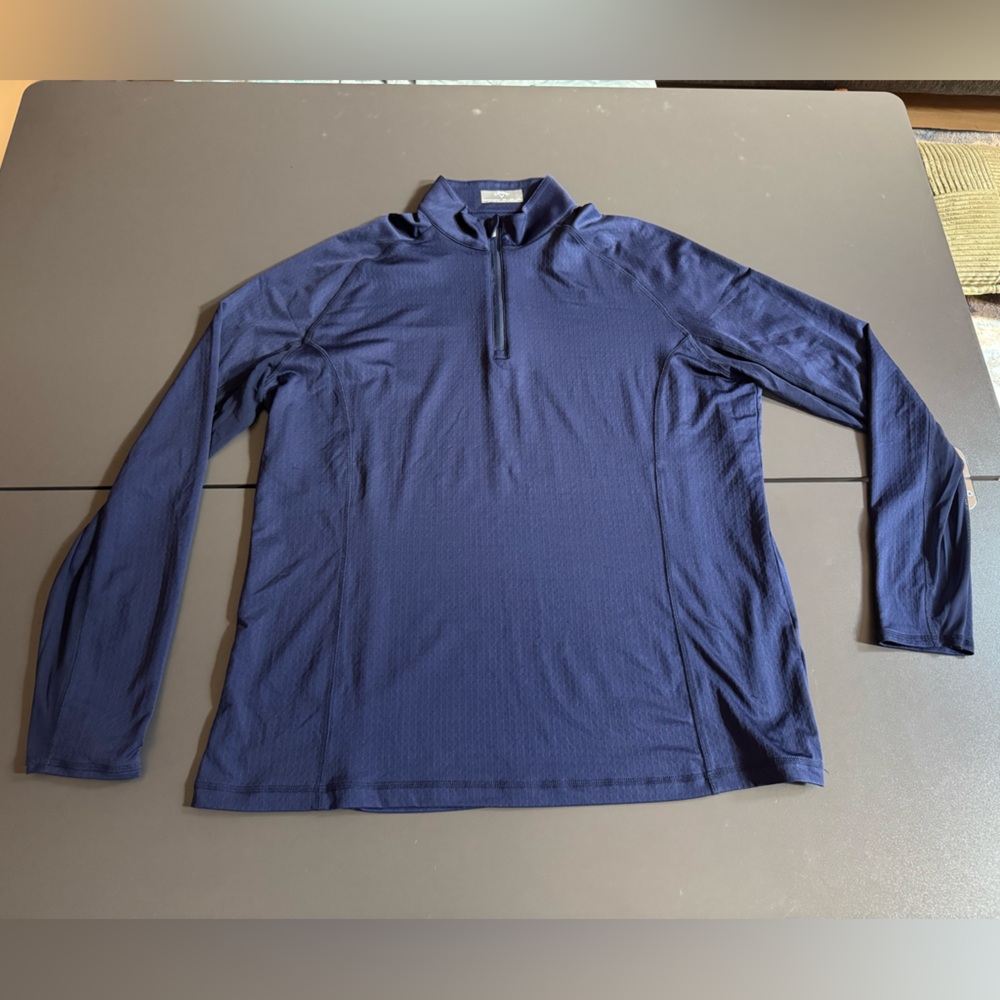 Callaway Deep Blue Quarter-Zip Mesh Sleeve XXL